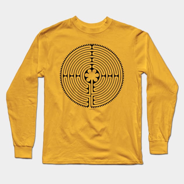 Chartres Labyrinth Long Sleeve T-Shirt by tuditees